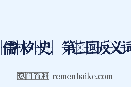 儒林外史．第二回反义词是什么意思的图片